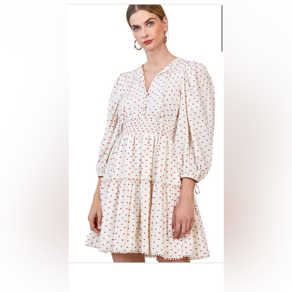 Hunter Bell Ellison Dres Size Small, Red Dot